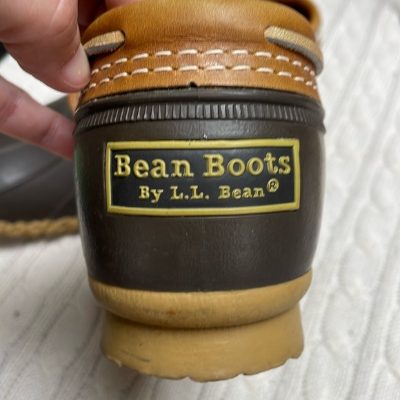 L.L. Bean Women’s Hunting Shoe Bean Boots Brown w/leather detail Sz 9 W ankle - Picture 3 of 11